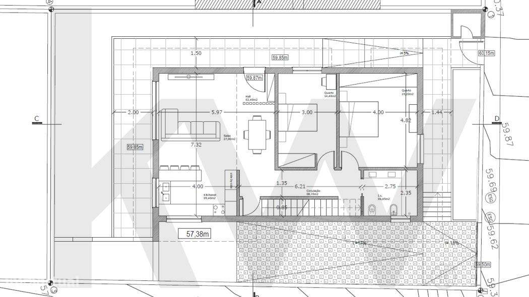 Lote de terreno urbano com 318 m2, situado no Zambujal, com projeto de - Grande imagem: 4/6