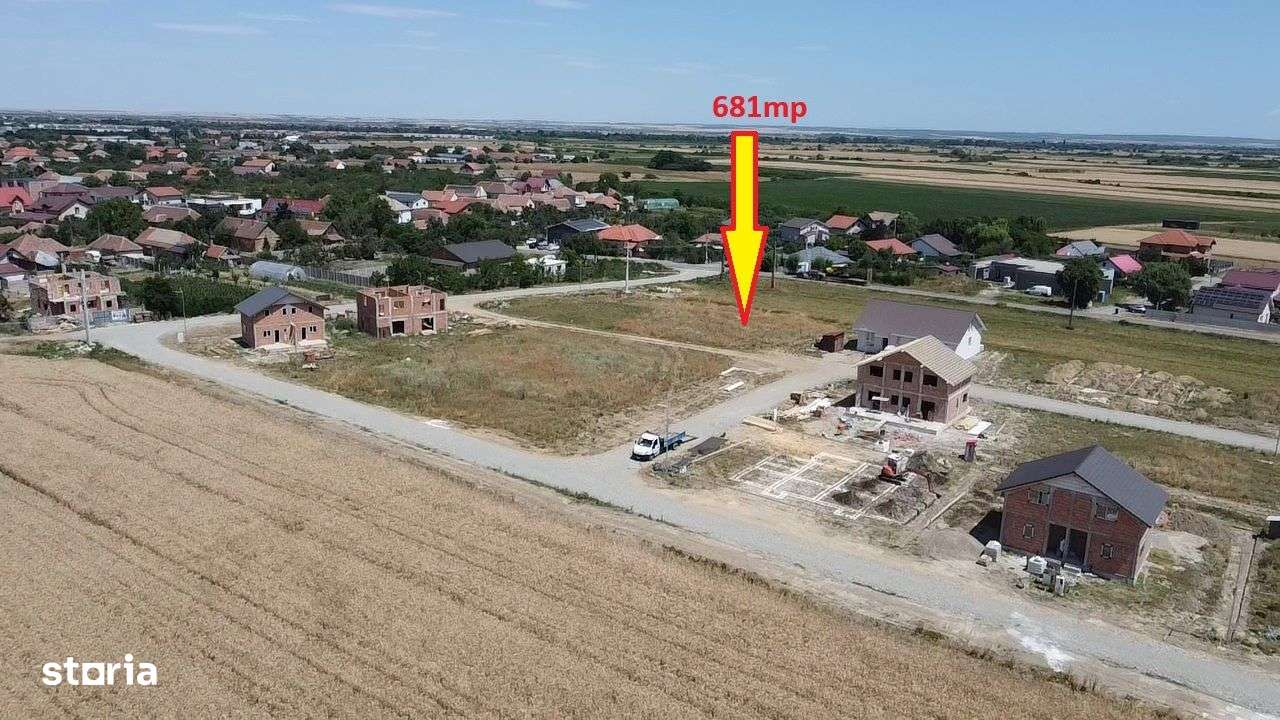 Teren de vânzare – 681 mp în Bucovăț | Utilități | 65€/mp+TVA - Imagine principală: 5/5