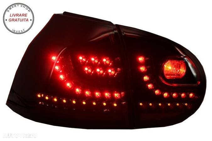 Stopuri LED VW Golf V 5 (2004-2009) Rosu Inchis- livrare gratuita - 6