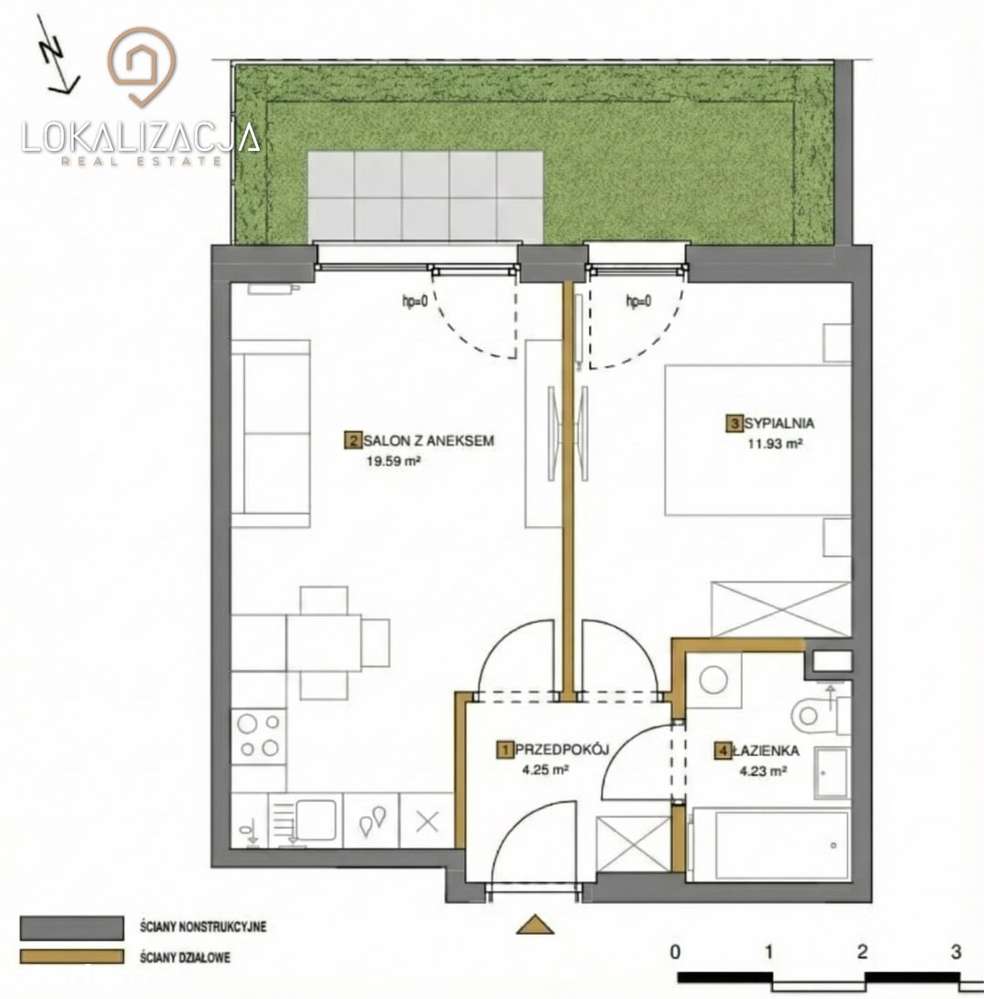 2 pokoje 39 m² | Ogródek 20 m² | Wola Duchacka | – další