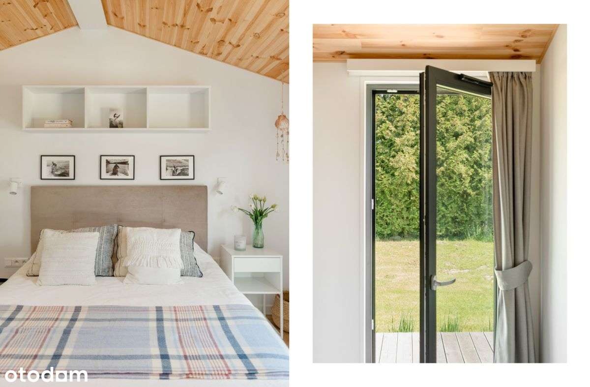 Domek mobilny na działce z widokiem na jezioro-6