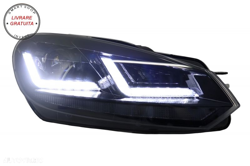 Faruri Osram LED VW Golf 6 VI (2008-2012) cu Stopuri LEDriving Semnal Dinamic- livrare gratuita - 4