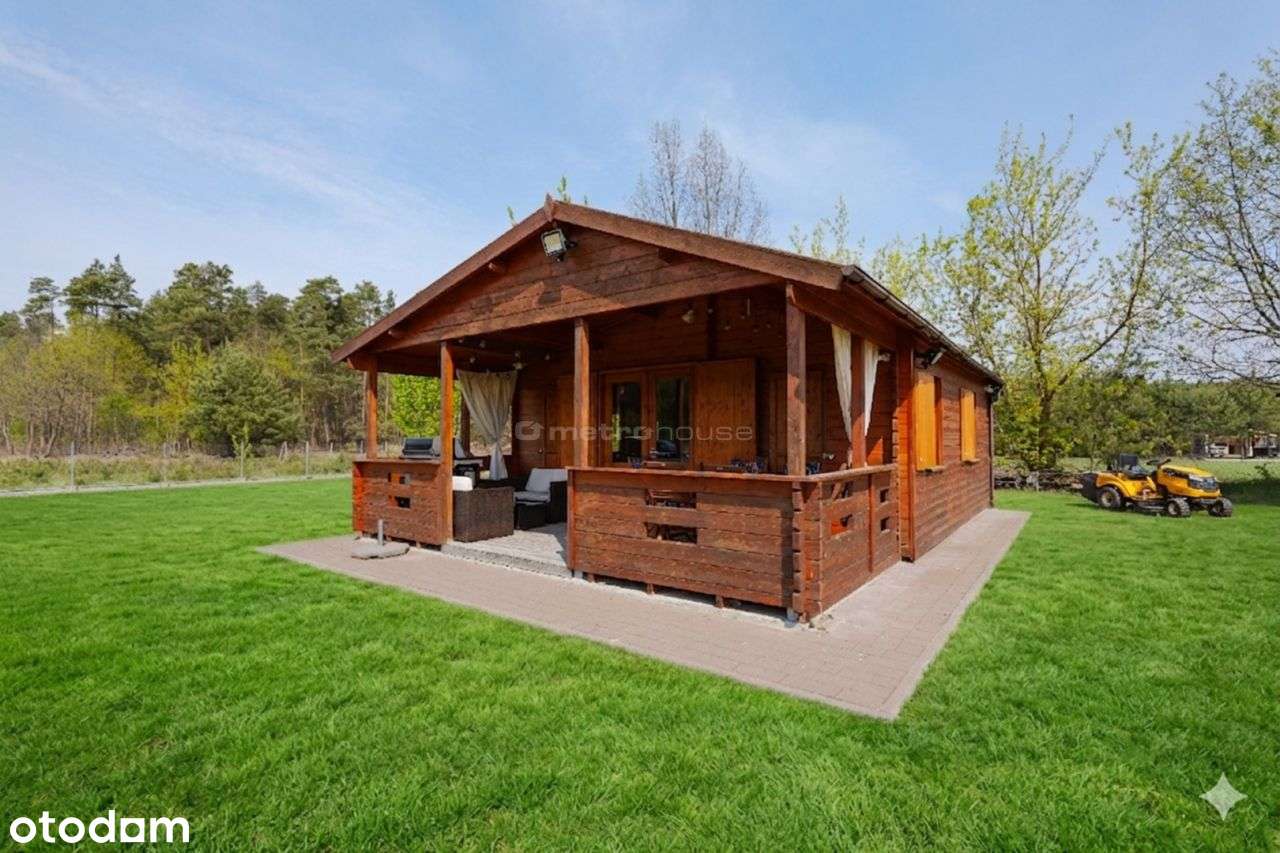 Nowy drewniany domek i 2000m2 działki budowlanej