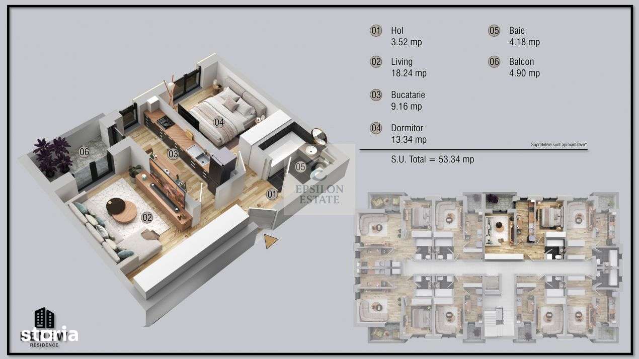 Ap. 2 cam. aprilie 2026 zona Militari Residence - Imagine principală: 2/5