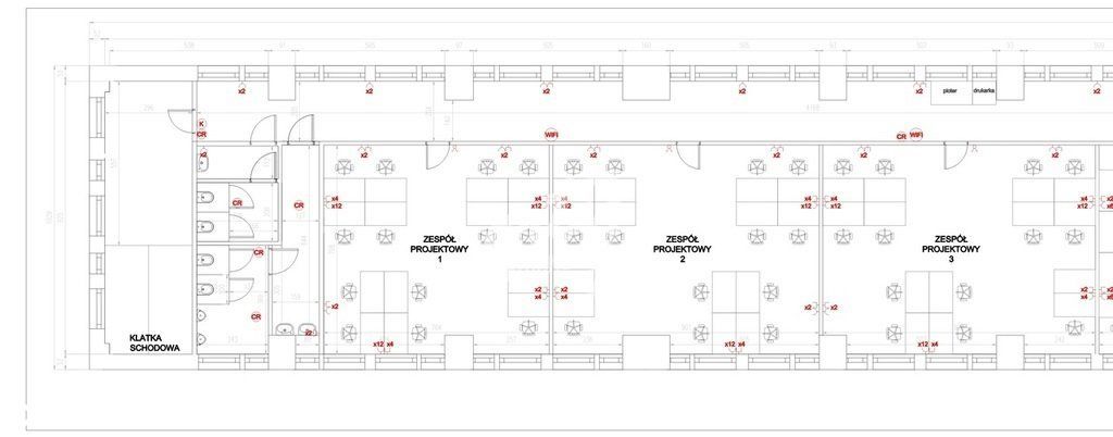 440m2 biur wykończonych pod klienta