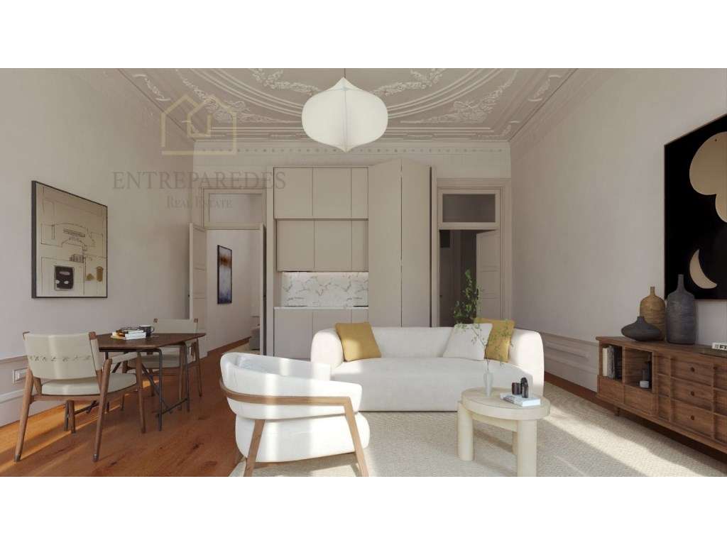 Apartamento T1 com jardim de 68m2 no prédio Álvares Cabral, para co... - Grande imagem: 2/14