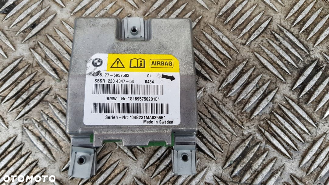 BMW E60 SENSOR MODUŁ PODUSZEK AIRBAG 6957502 - 2