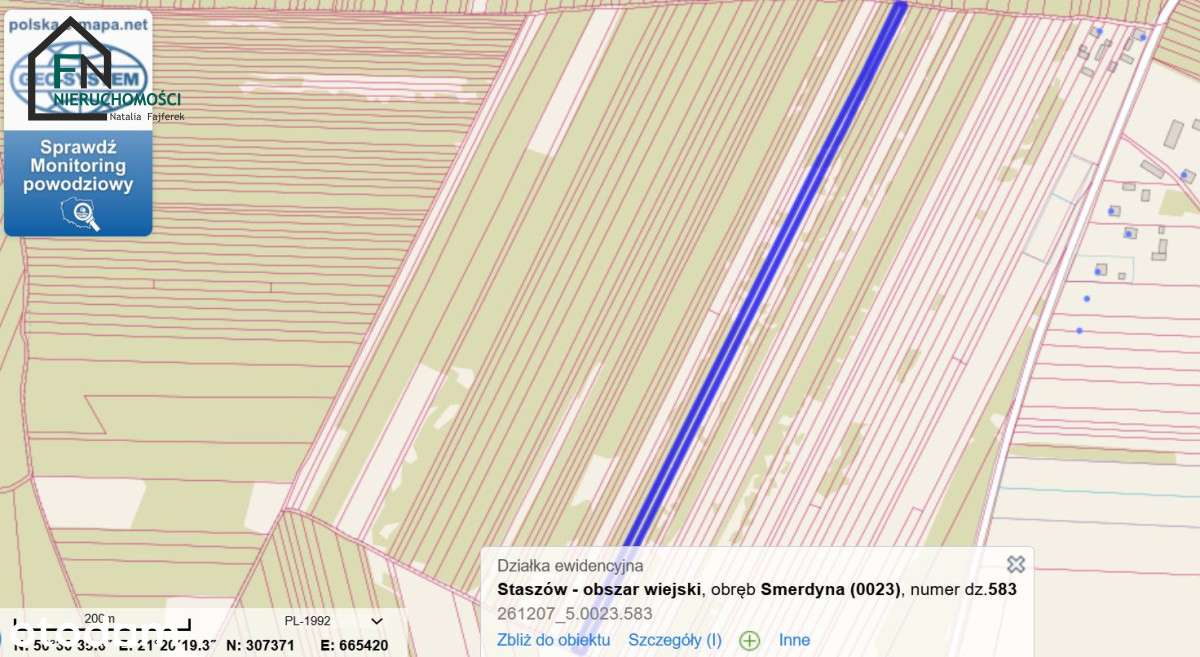 Działka rolna 0,83ha- Smerdyna, gmina Staszów-3