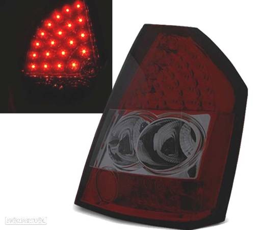 FAROLINS TRASEIROS PARA CHRYSLER 300C 300 09-10 LED VERMELHO FUMADO - 3