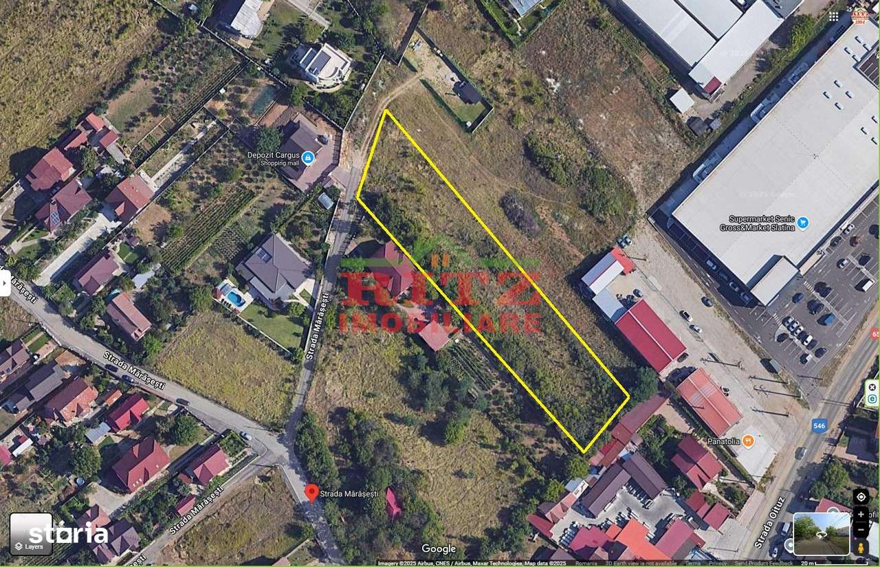 Teren intravilan S=4716 mp, D= 38 ml, SUB PRETUL ZONEI ! - Imagine principală: 4/8