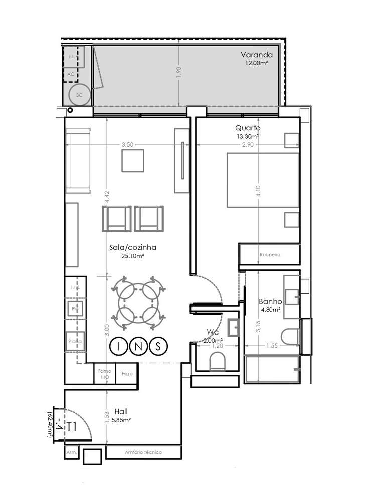 Apartamento T1 com varanda no Empreendiento São Félix Prime-15