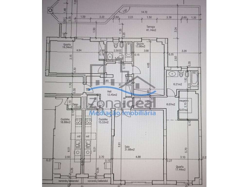 Apartamento T3 com terraço, 2 parqueamentos - Condomínio Top Reside...-29