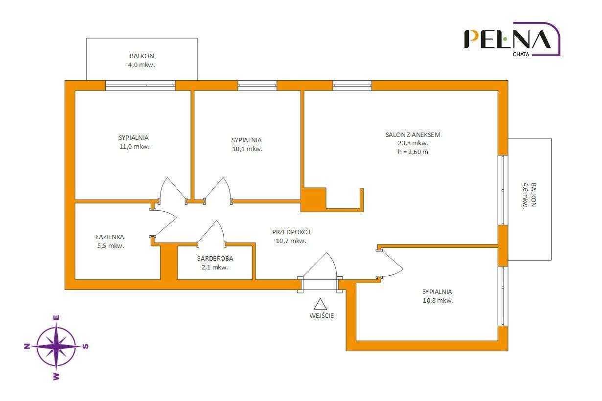 Słoneczne mieszkanie czteropokojowe w świetnej lok-18