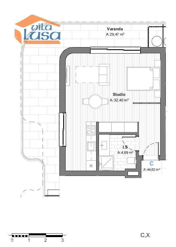 Armação de Pera T0 Novo varanda garagem e piscina na cobertura - Grande imagem: 5/19