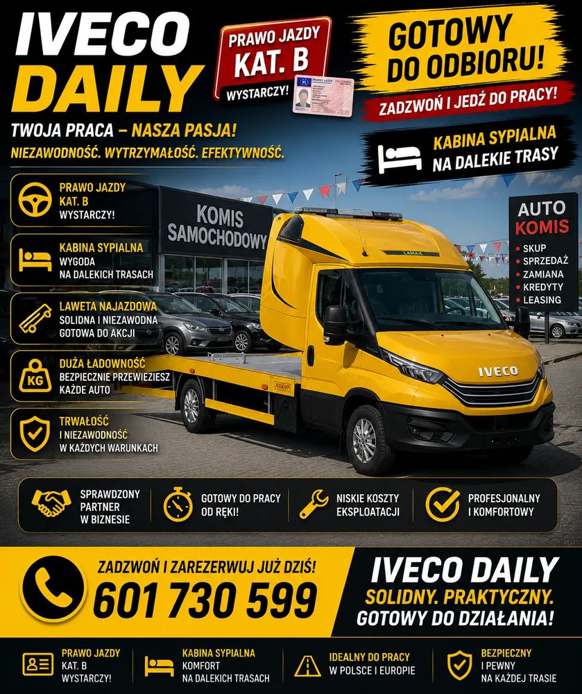 Iveco Daily 35S21P Laweta po ekspozycyjna
