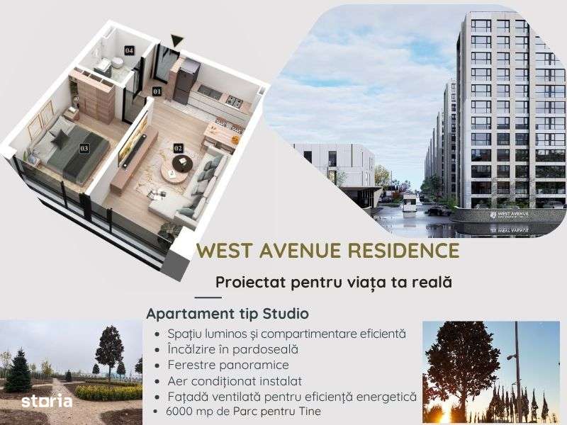Studio Premium| Fațadă Ventilată | Parc privat – Militari Chiajna - Imagine principală: 1/11