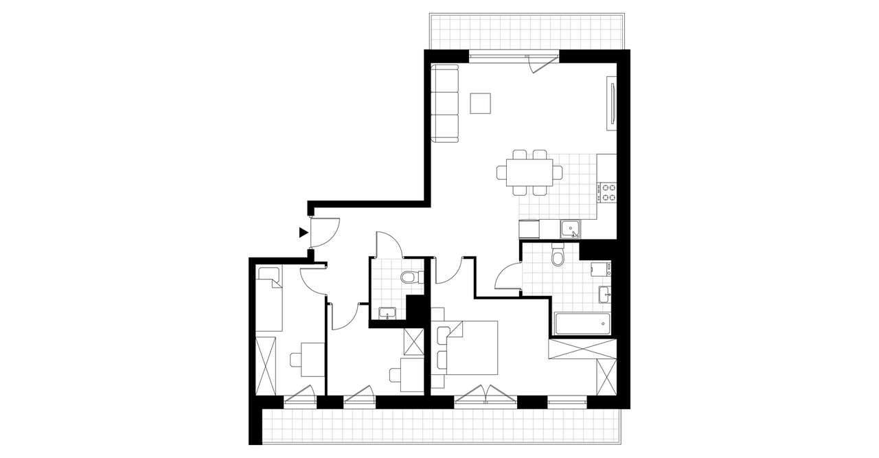 4-pokojowe mieszkanie 79m2 + 2 balkony - Pełny obrazek: 3/8
