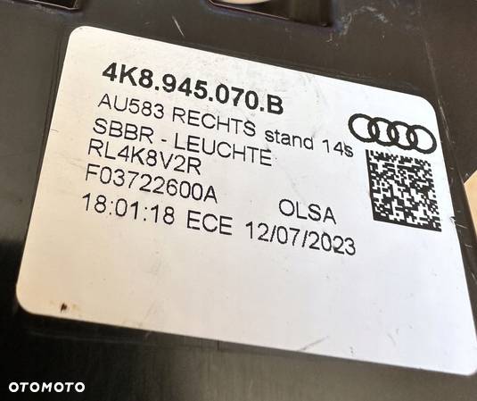 AUDI A7 II 18- LAMPA PRAWA TYLNA MATRIX 4K8945070B - 3