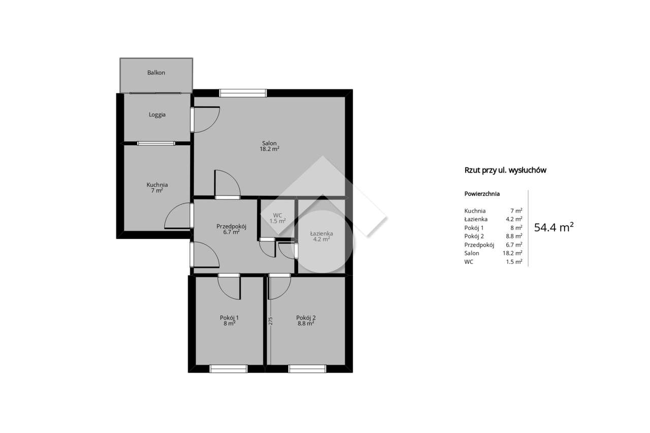 Jasne 3-pokojowe mieszkanie, oddzielna kuchnia, loggia-12