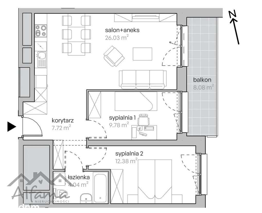 Klucze-Marzec 26'|Centrum|Legnicka|Duży Balkon-2