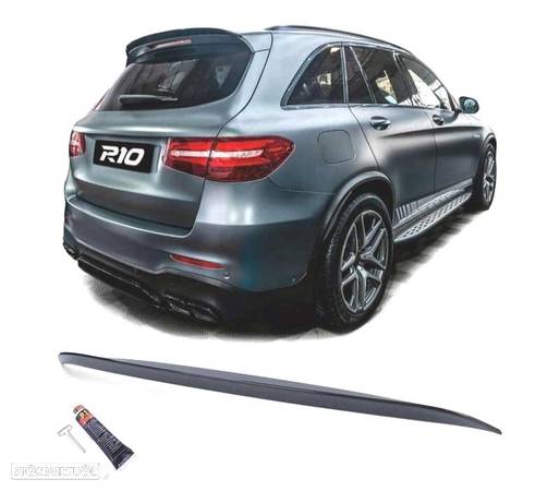 AILERON SPOILER PARA MERCEDES GLC X253 15-19 AMG PRETO BRILHO - 3