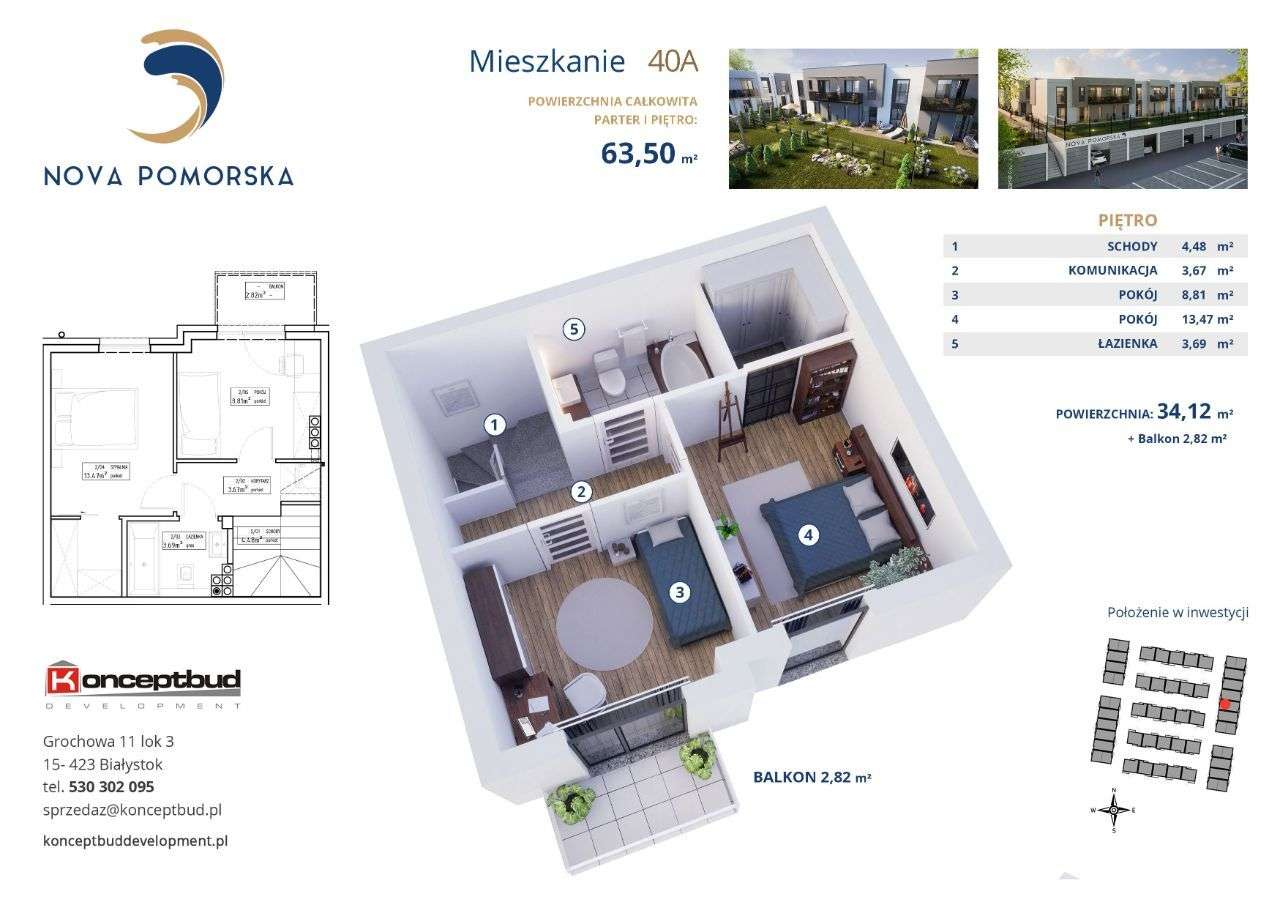 Nova Pomorska | mieszkanie 40A | 63.50 m2 - Pełny obrazek: 4/9
