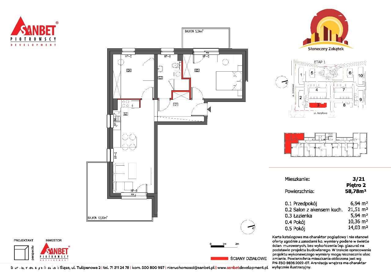 Dwa Balkony | Nowe Osiedle | Dla Rodziny | 3M - Pełny obrazek: 2/7