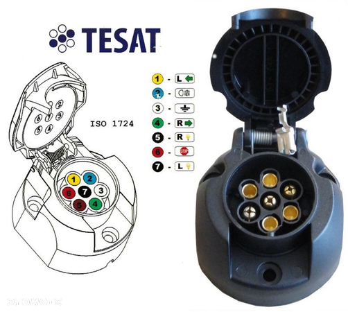 HAK HOLOWNICZY + WIĄZKA + GNIAZDO 7PIN + ADAPTER 7/13P VW VOLKSWAGEN BORA KOMBI GOLF 4 IV 98-2007 - 11