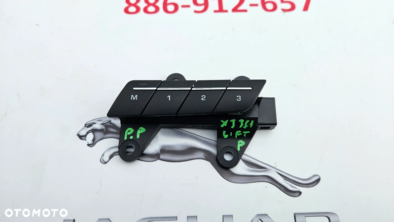 Jaguar XJ 351 LIFT 2015-2019 Panel pamięci fotela prawego Przycisk prawy Przełącznik AW93-14776-AE - 2