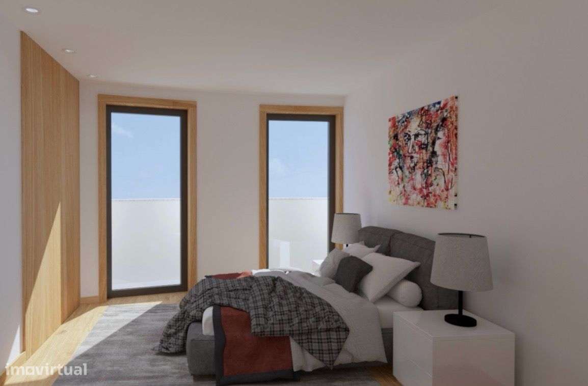 Apartamento T1 Novo - Varanda + Terraço - Areosa-12