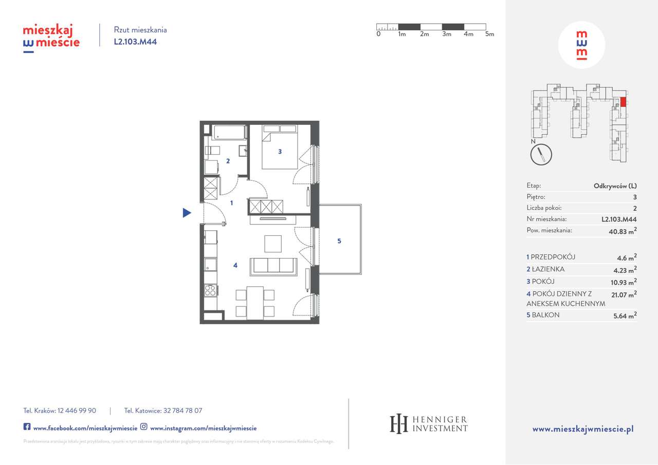 2-pokojowe mieszkanie 40m2 + balkon Bezpośrednio - Pełny obrazek: 3/8