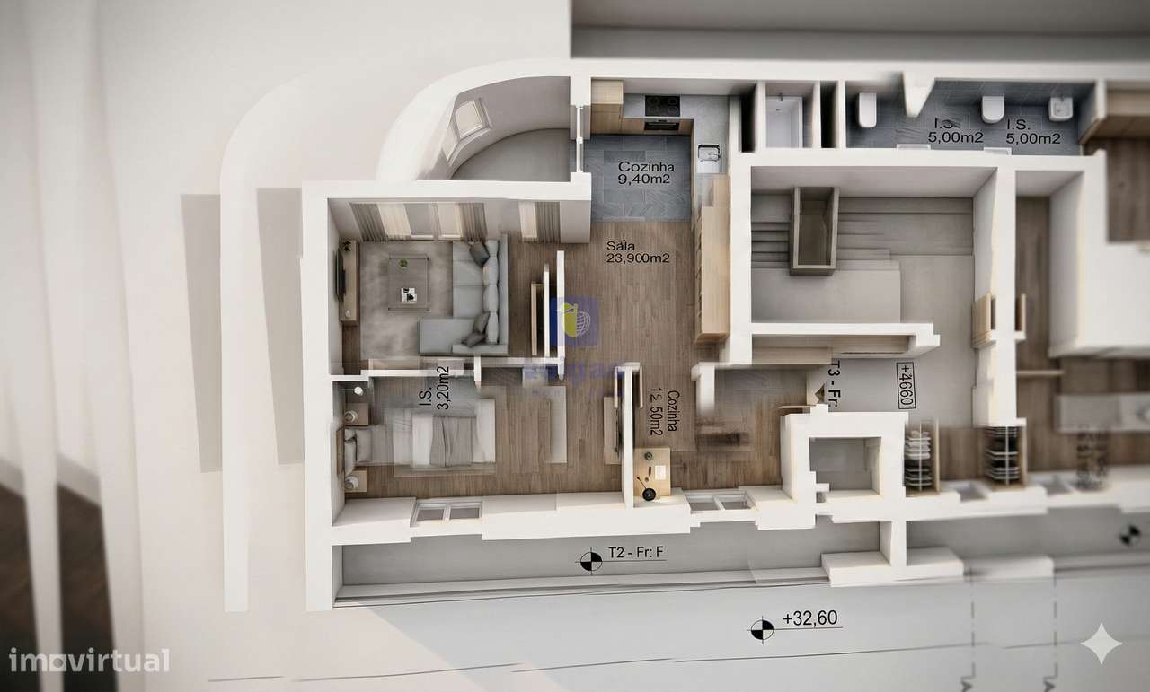 T3 Novo com Varanda e Arrecadação - Grande imagem: 2/6