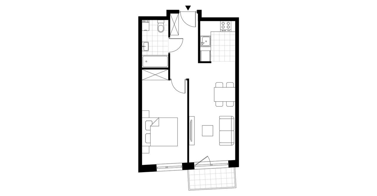 2-pokojowe mieszkanie 44m2 + balkon Bez Prowizji - Pełny obrazek: 4/9