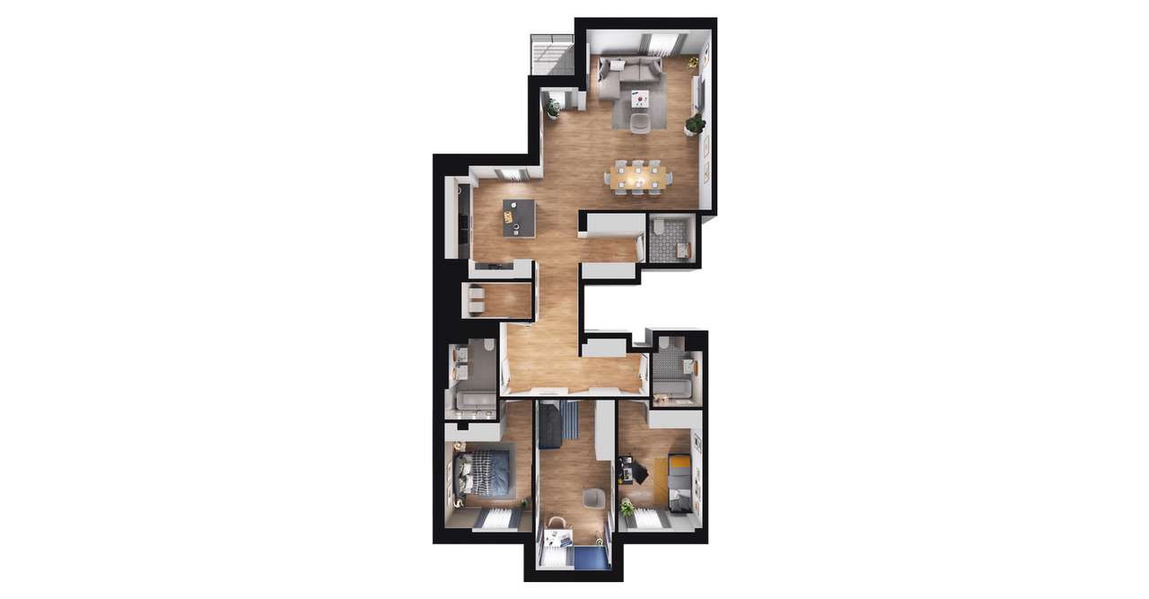 Perfumiarnia 2 | mieszkanie 110,35  m² | B.02.12 - Pełny obrazek: 3/7