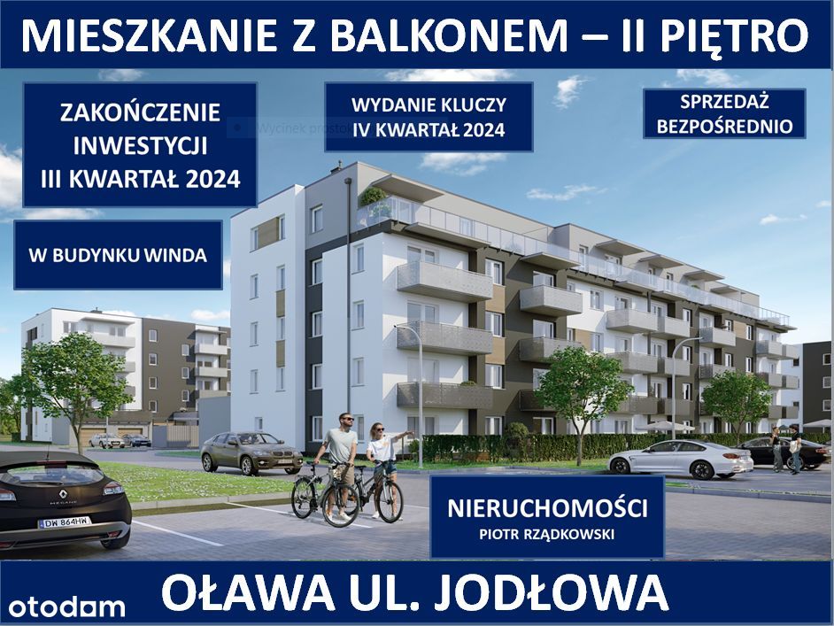 Oława 2 pokoje-balkon-II p-44,99m2-winda-C2/P2/5