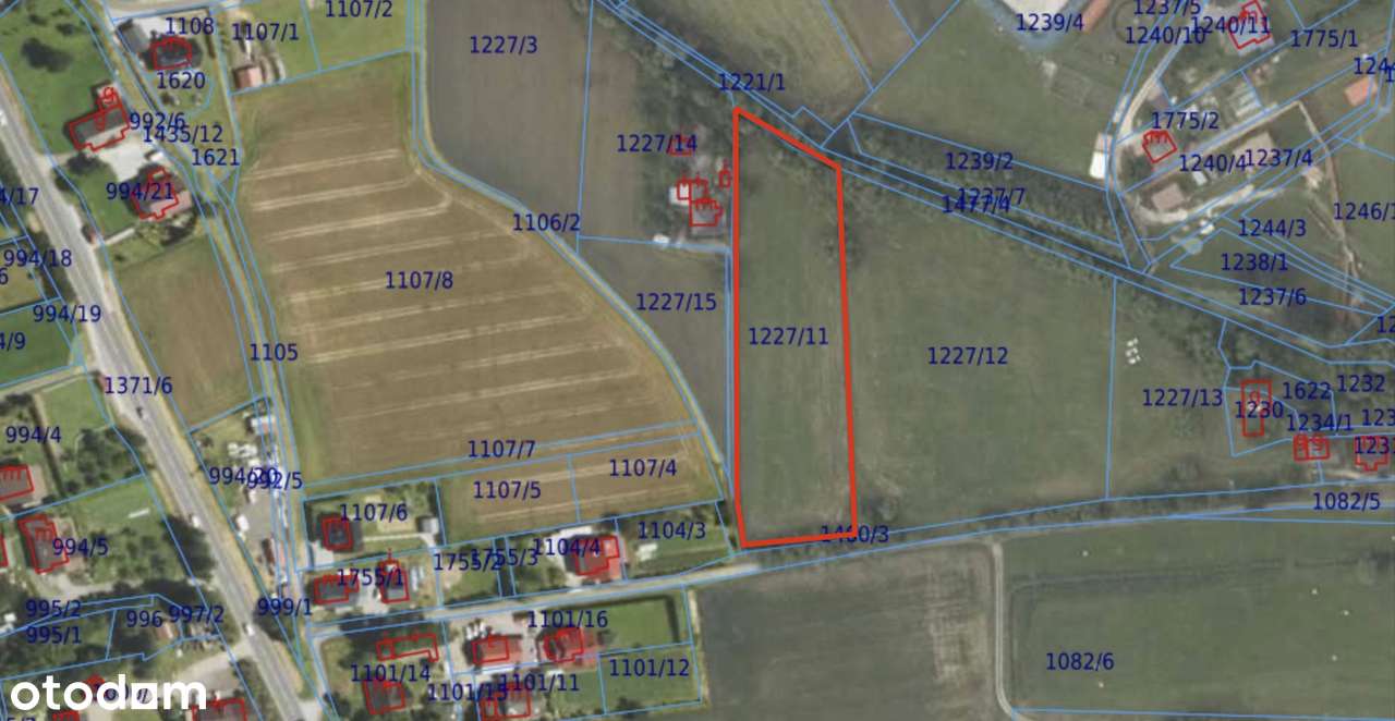 Działka rolna zagrodowa w Radoczy gmina Tomice – 5758 m² (57,5 ara)-5