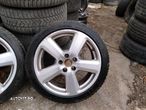 Jante aliaj originale AUDI 8P0 601 025 S 5X112 7.5JX18H2 ET54 si anvelope iarna M+S 2x Michelin 2x Snowdragon 225/40R18 - 5