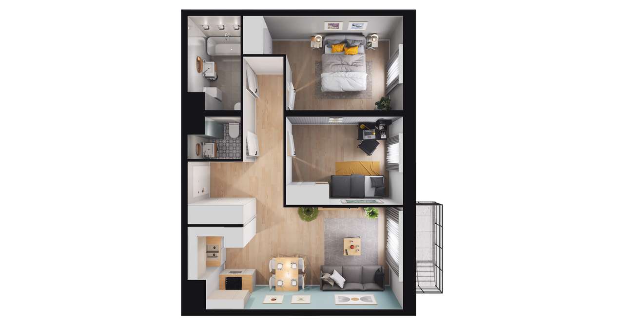 Sedina | apartament 3-pok. | B3.9.5 - Pełny obrazek: 3/9