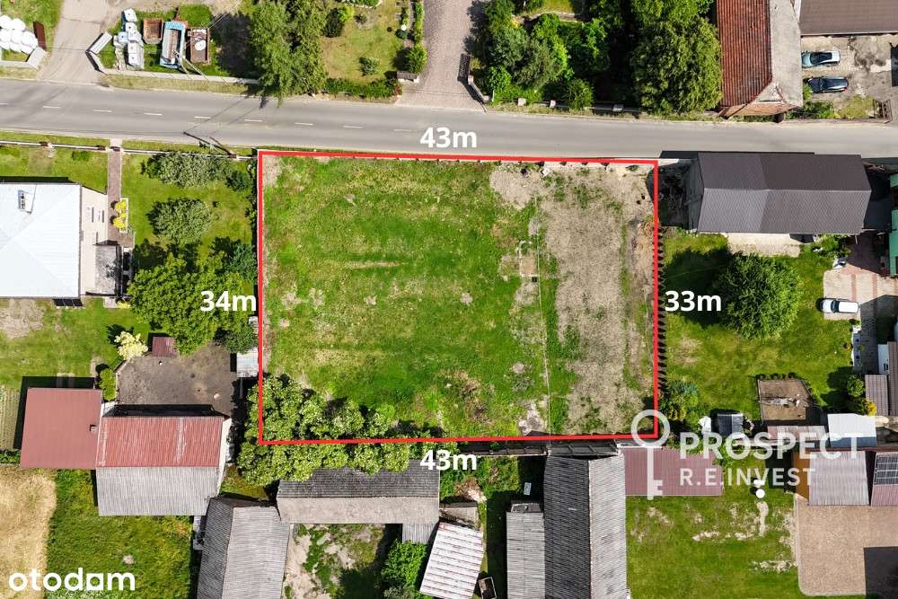 Działka 1600 m² Żelisławice, media, asfalt, WZ - Pełny obrazek: 2/8