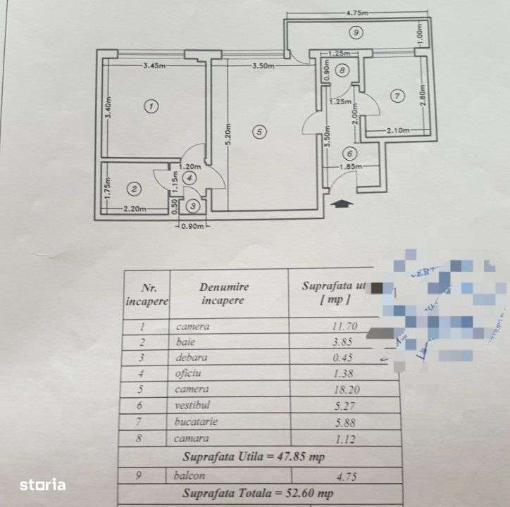 De vanzare - 2 camere cu vedere panoramica – P.ta Domenii-5