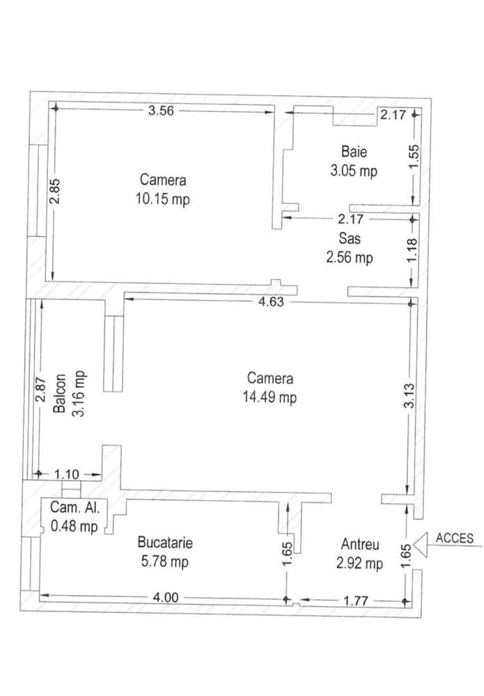 Apartament 2 camere etaj 1, Vlaicu-0