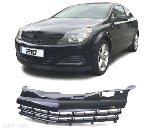 GRELHA FRONTAL SEM SÍMBOLO PARA OPEL ASTRA H GTC 05-09 PRETA - 4