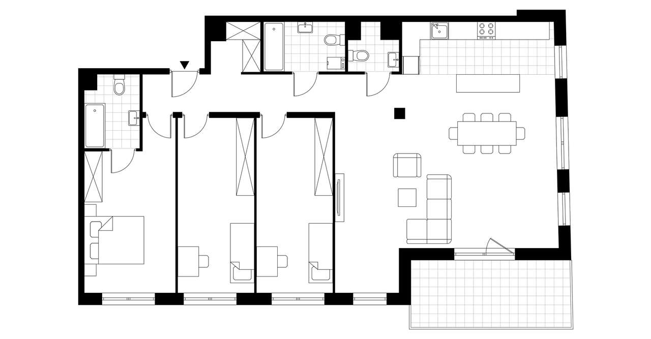 4-pokojowe mieszkanie 121m2 + balkon Bez Prowizji - Pełny obrazek: 3/8