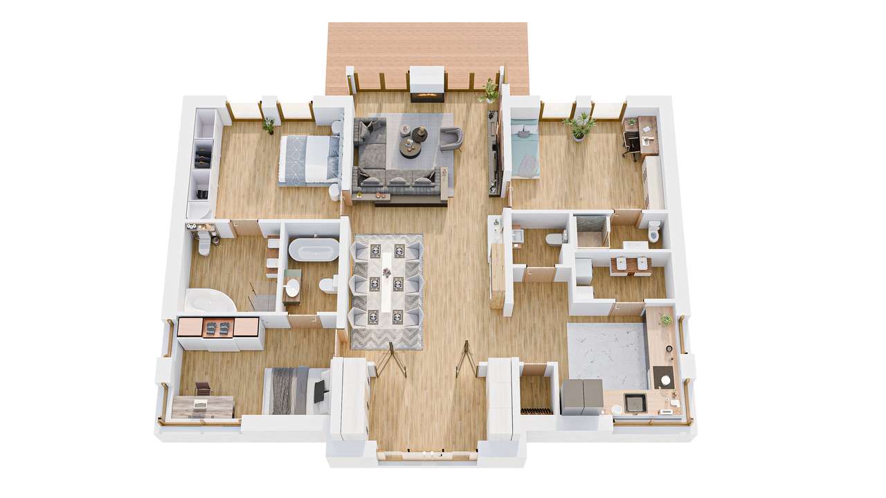 NOWA CENA Rozpoczęta budowa 157m2, parter, 3.400m2 działka, blisko S7 - Pełny obrazek: 4/7