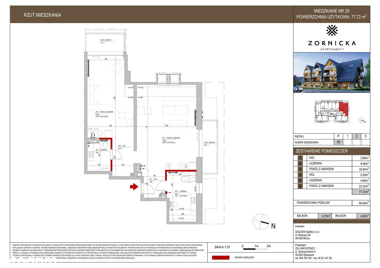 Apartamenty Zornicka  | 2-pok. | nr 29 - Pełny obrazek: 2/7