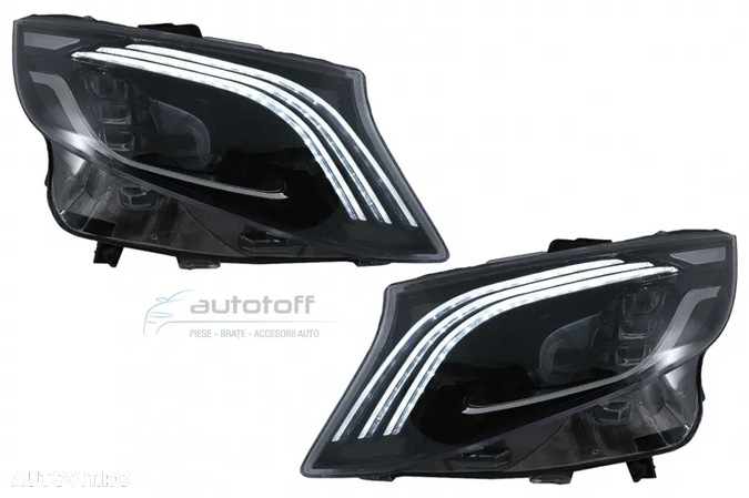 Faruri Full LED compatibil cu Mercedes Vito / V-Class W447 (2016-2020) Negru - 1