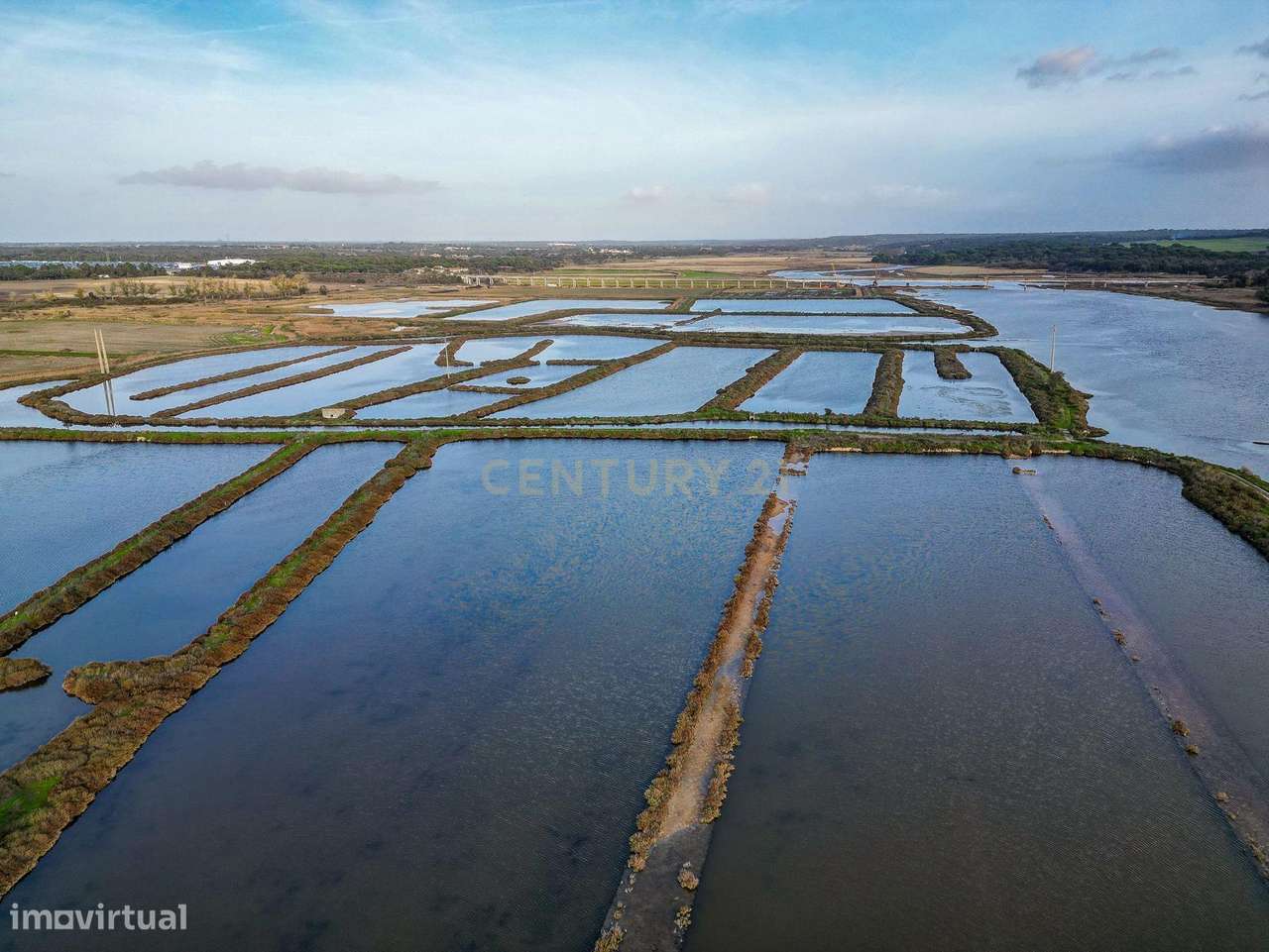 Marinha para Aquacultura, 15 ha, construções de apoio, no Rio Sado , M - Grande imagem: 5/23