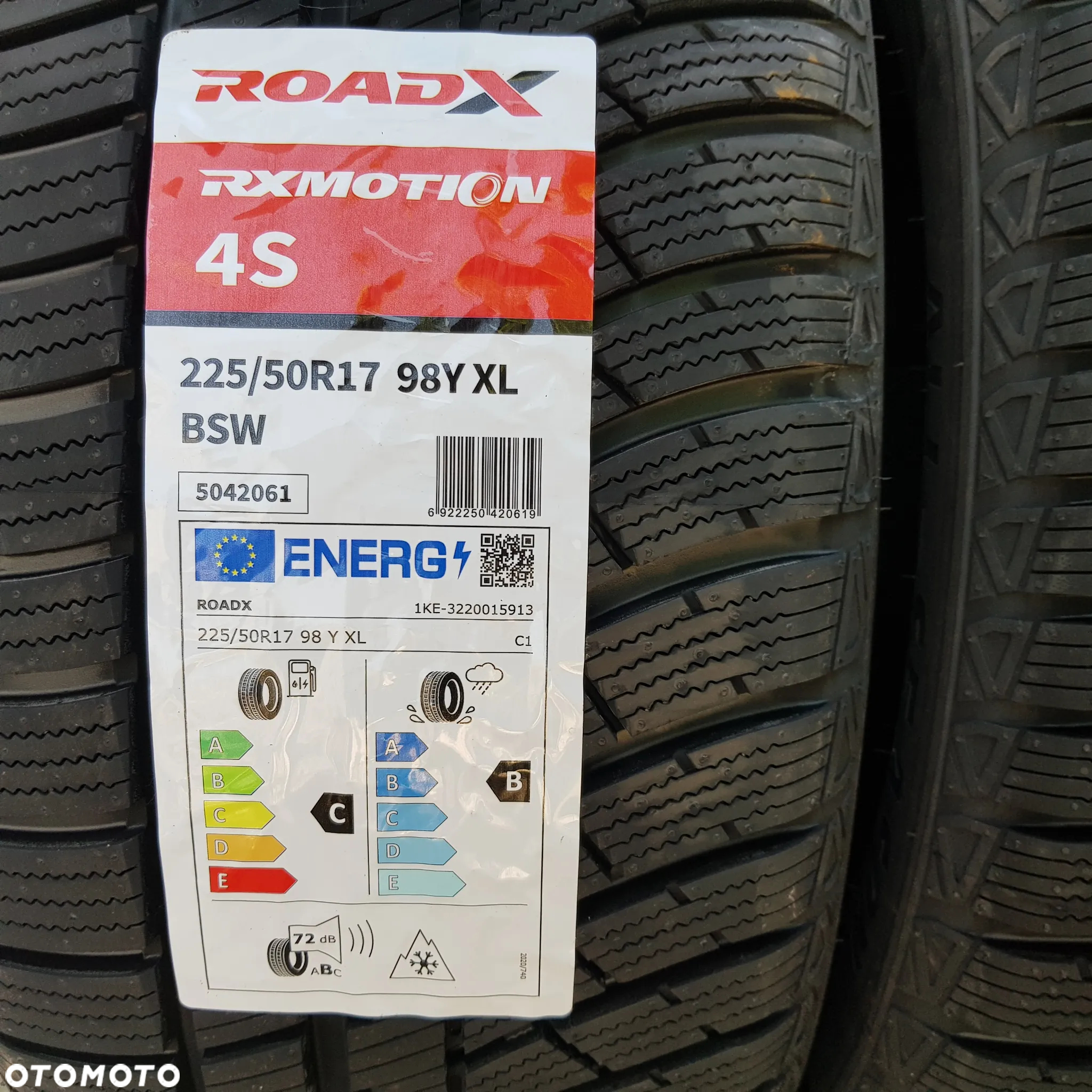 4x 225/50R17 Roadx Rxmotion 4S Nowy komplet opon całorocznych Poznań - 2