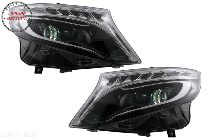 Faruri LED Mercedes V-Class W447 Vito (2014-2017) Negru- livrare gratuita - 7