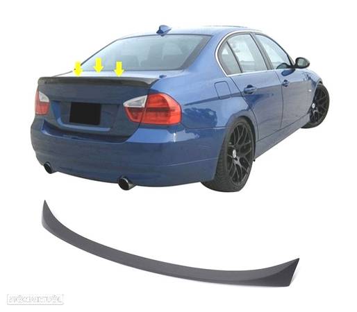 AILERON SPOILER TRASEIRO LOOK M PERFORMANCE PARA BMW SERIE 3 E90 05-12 PRETO MATTE - 2